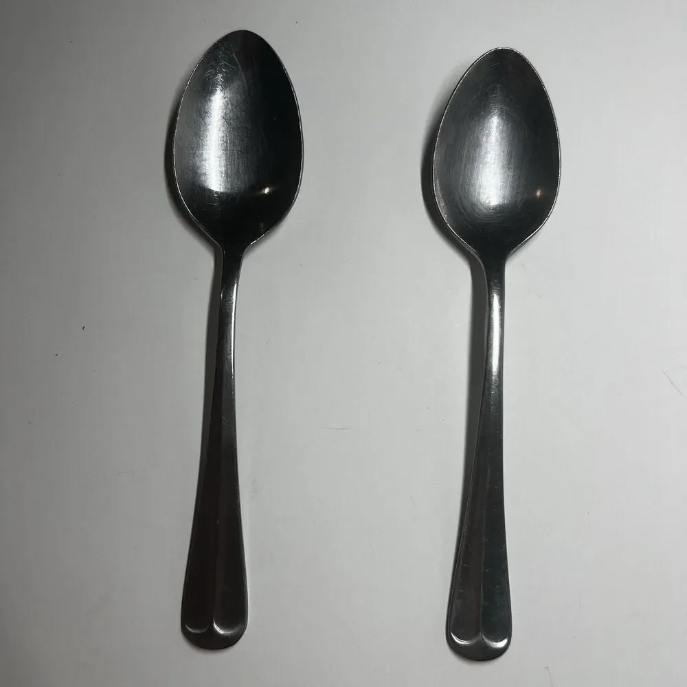 2 Vtg Teaspoons Marie Louise Stainless Korea 1 Leonard 1 Rogers Flatware Match